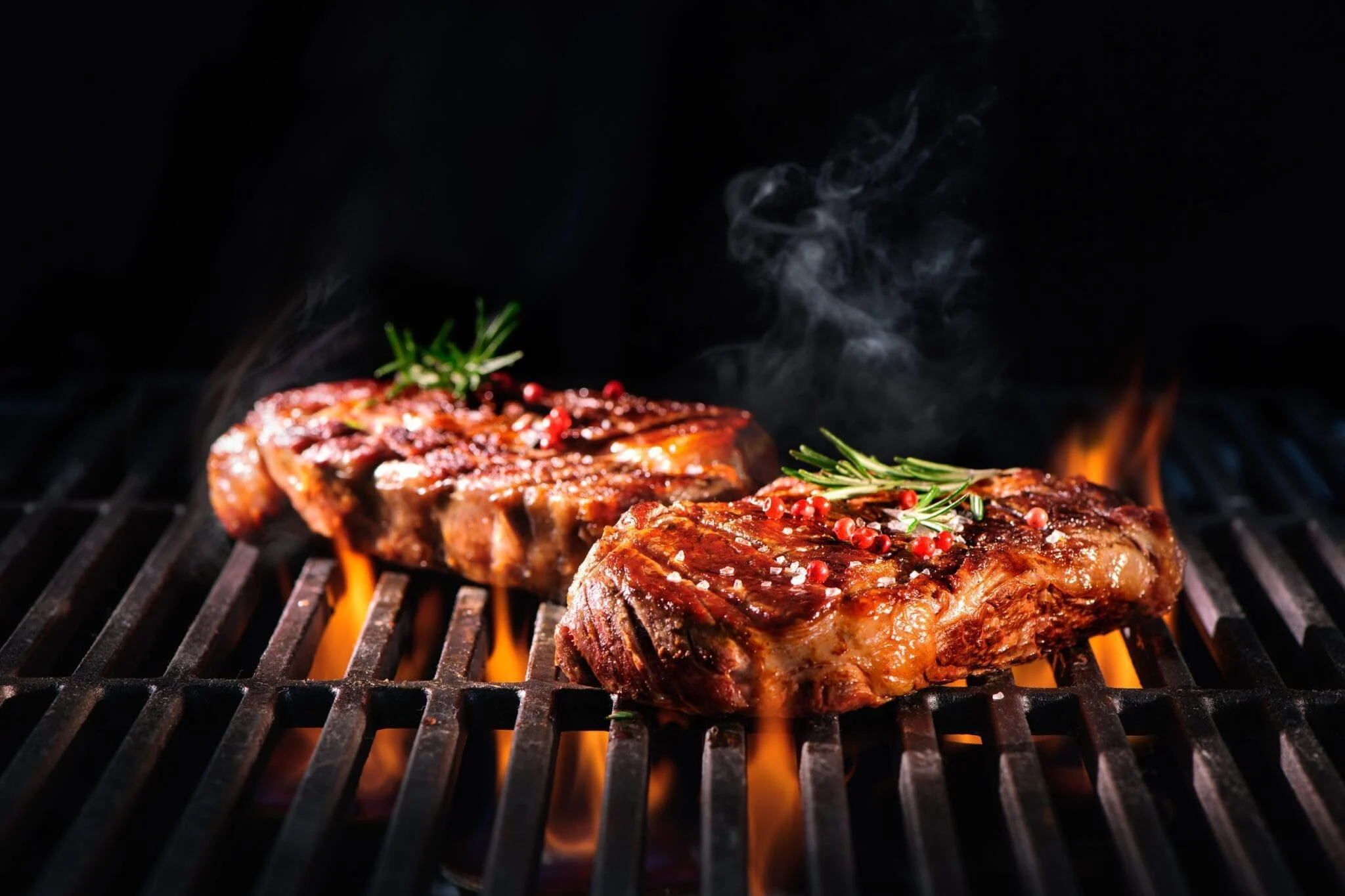 Charcoal grill at The Big Platter